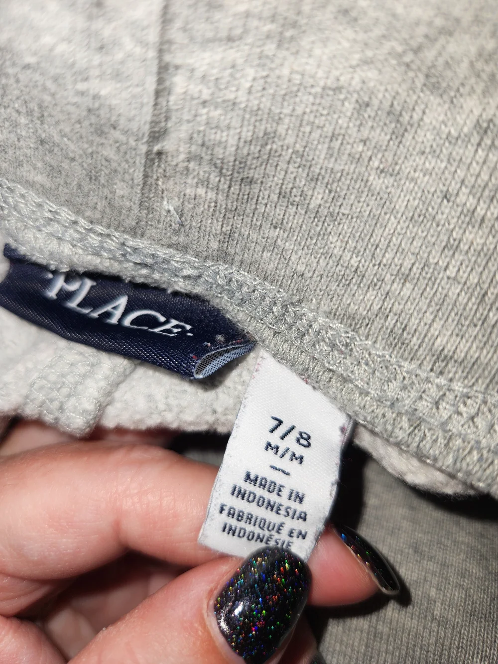 The Children's Place Kids Comfort Jogger Pants - Grey & Navy Size 7/8